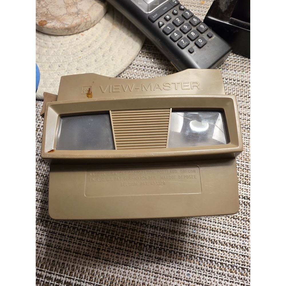 GAF OS View-Master Slide Viewer Unisex Tan Vintage 3D Stereoscope Retro Toy 1970